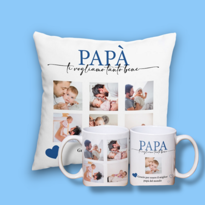 Cuscino "collage papà"