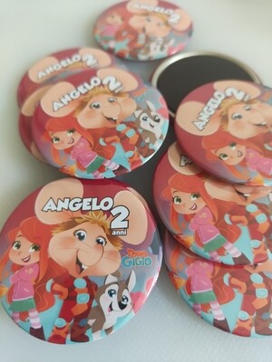Magneti Frigo tondo 10pz 5.8cm personalizzabili topo Gigio