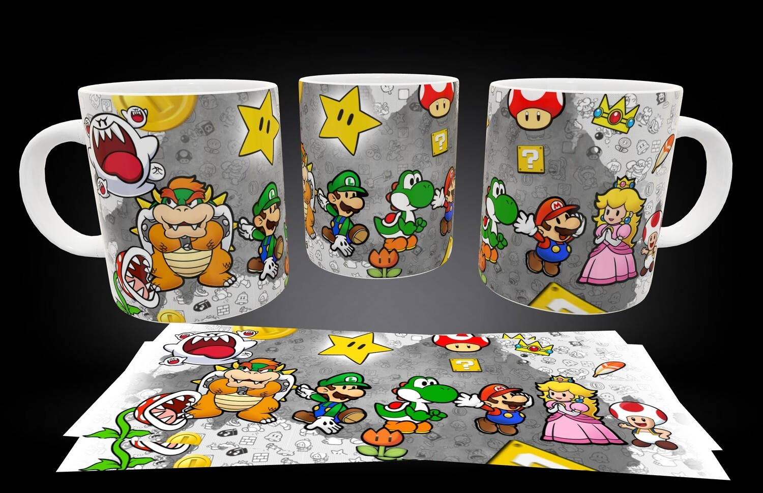 Tazze Super Mario, GRAFICA: TUTTI PERSONAGGI