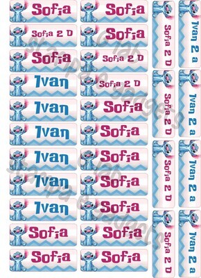 Etichette scuola 6x2cm GIRL personalizzate
