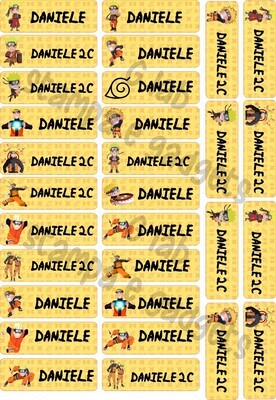 Etichette scuola 6x2cm SUPEREROI e CARTOON