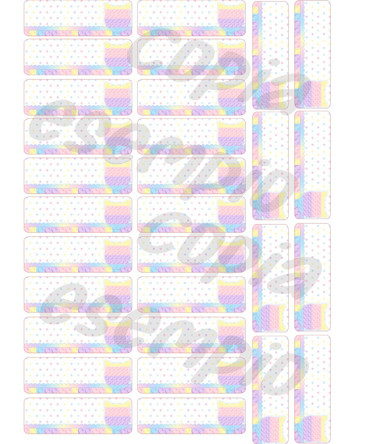 Etichette scuola 6X2 cm BOY personalizzate, GRAFICHE DISPONIBILI: Pop it boy
