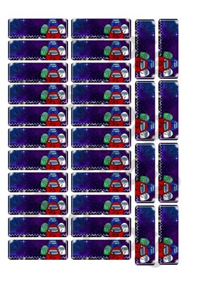 Etichette scuola 6x2cm GAMER personalizzate