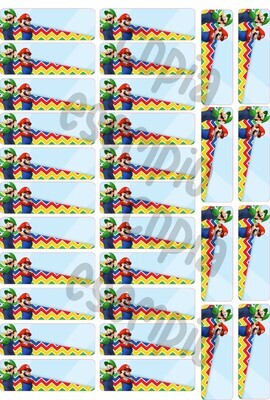 Etichette scuola 6x2cm GAMER personalizzate