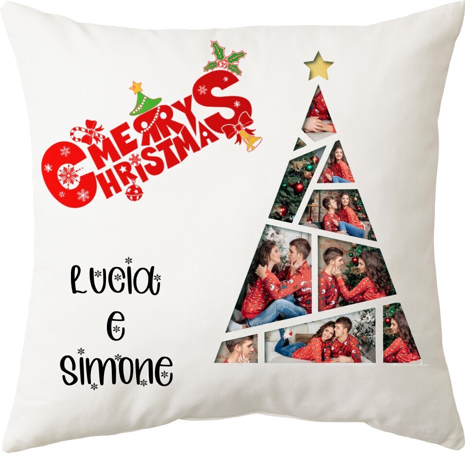 CUSCINO ALBERO NATALE mosaico