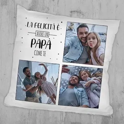 CUSCINO " La felicità è..."