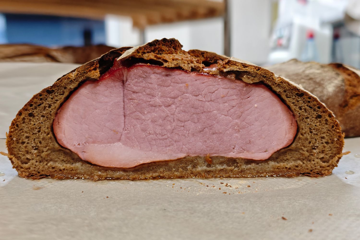 Schinken im Brotteig für 4 Personen