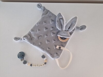 pack doudou , attache tetine + anneau de dentition