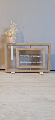 Cadre transparent tournant