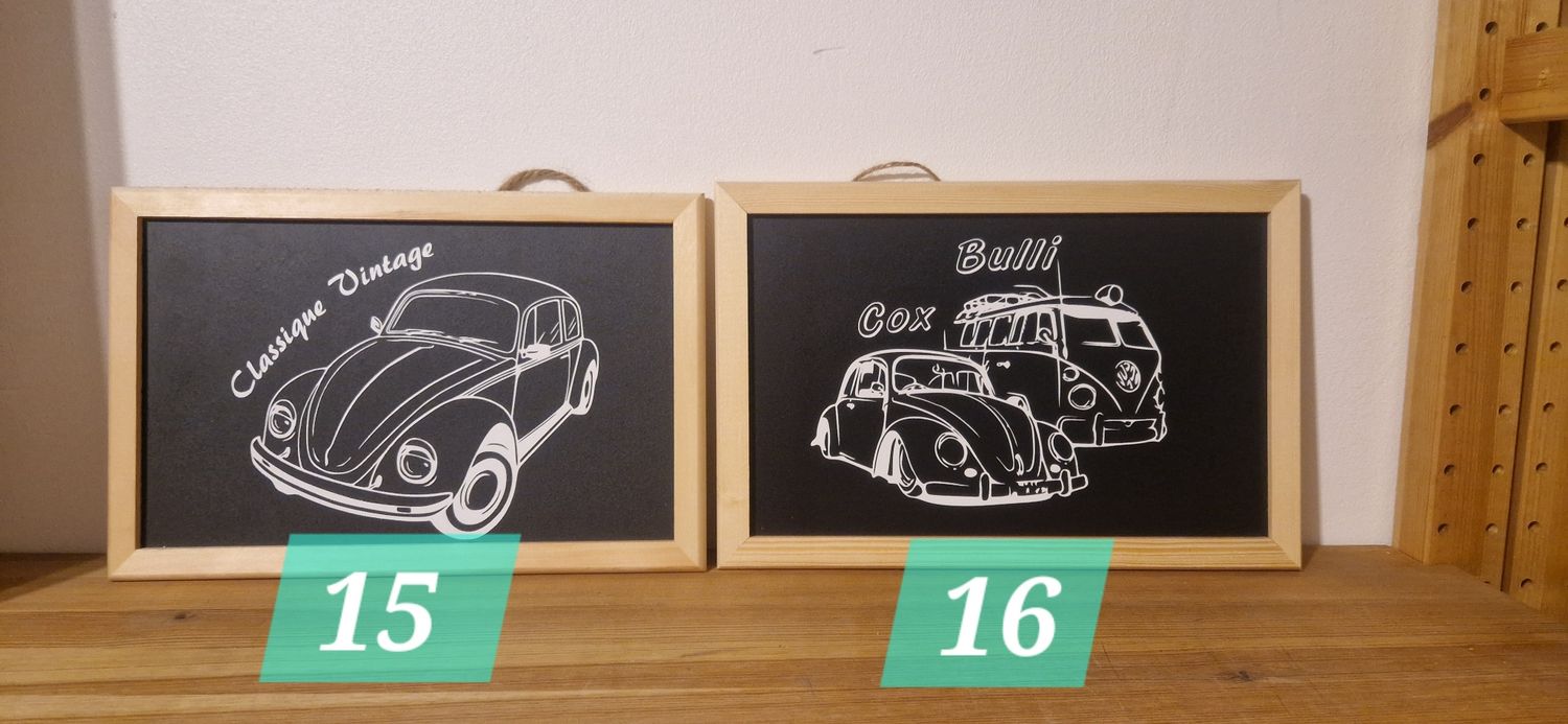 Ardoise voiture volkswagen