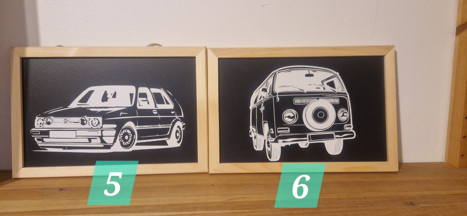 Ardoise voiture volkswagen