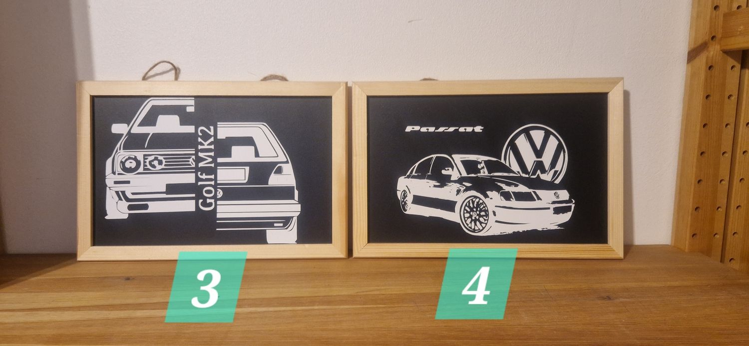 Ardoise voiture volkswagen