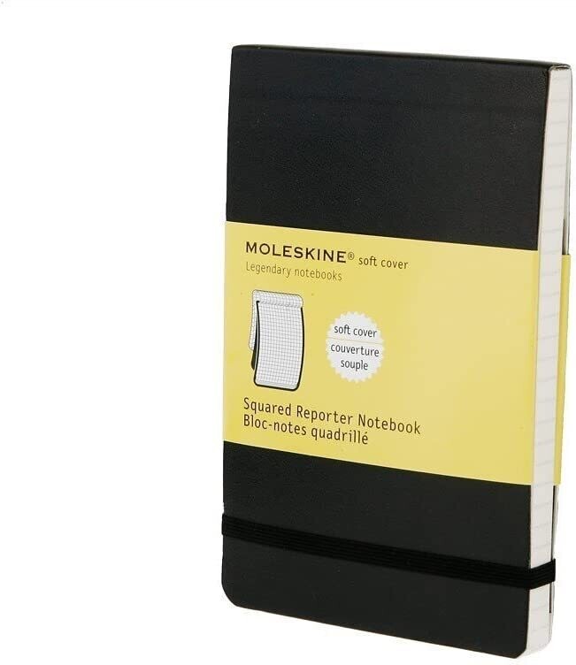 Moleskine Soft Pocket Squared Reporter&#39;s Notebook Black