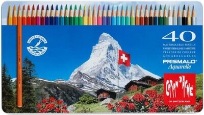 Carand´Ache Prismalo Colored Pencil Metal Case with 40 Colors