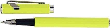 Caran d&#39;Ache Fountain Pen 849 Metal Fluo Yellow - Fine