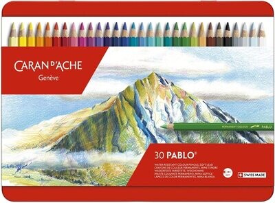 Caran d&#39;Ache Pablo Colored Pencil - Metallic Box with 30 Units
