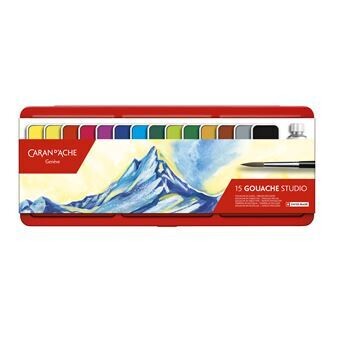 Caran d&#39;Ache GOUACHE STUDIO- Metallic Box with 15 Units