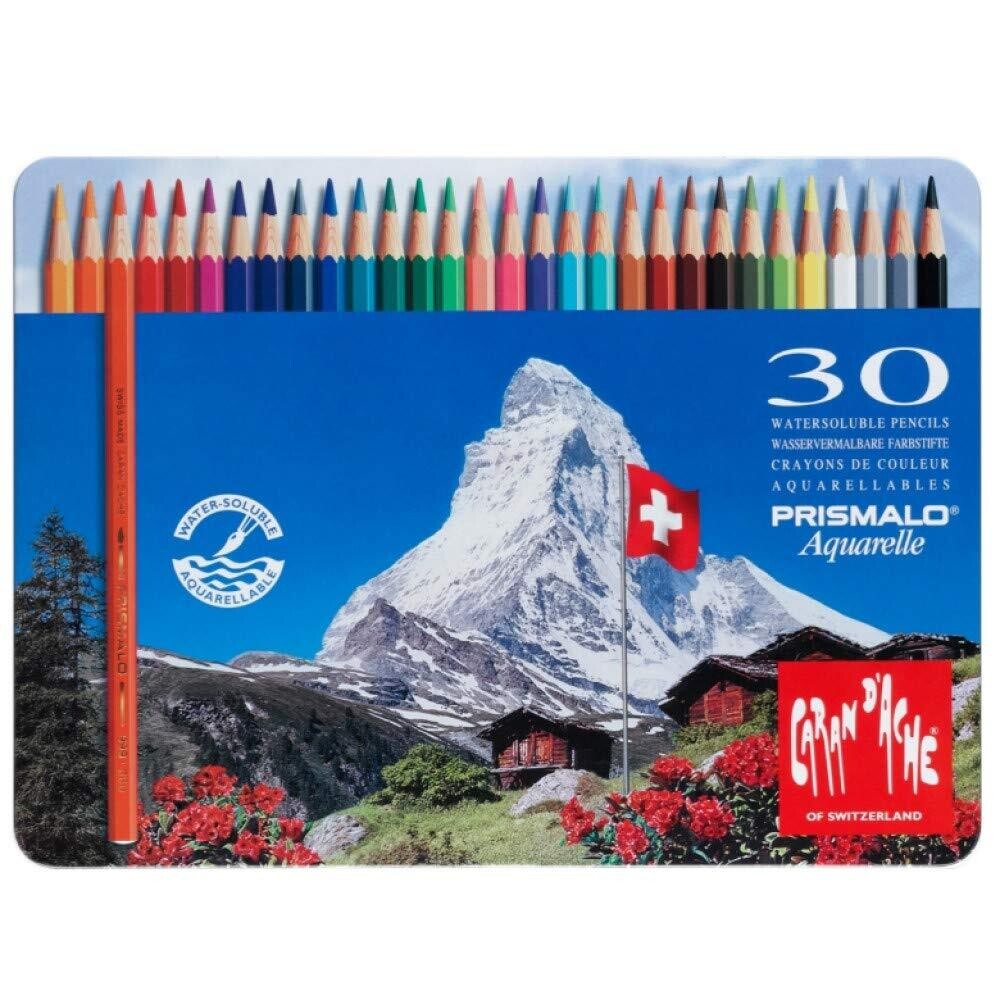 Carand´Ache Prismalo Colored Pencil Metal Case with 30 Colors