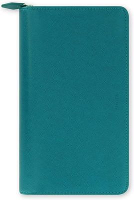 Filofax Organizador Saffiano&#39; Compact com fecho Aquamarine
