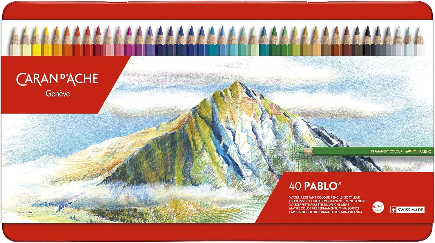 Caran d&#39;Ache Pablo Colored Pencil - Metallic Box with 30 Units