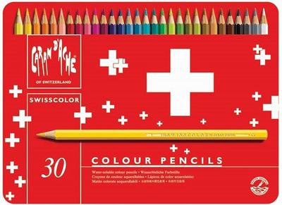 Caran D&#39;ache 1285.730 Swisscolor Colour Pencils in Metal Box (Pack of 30)