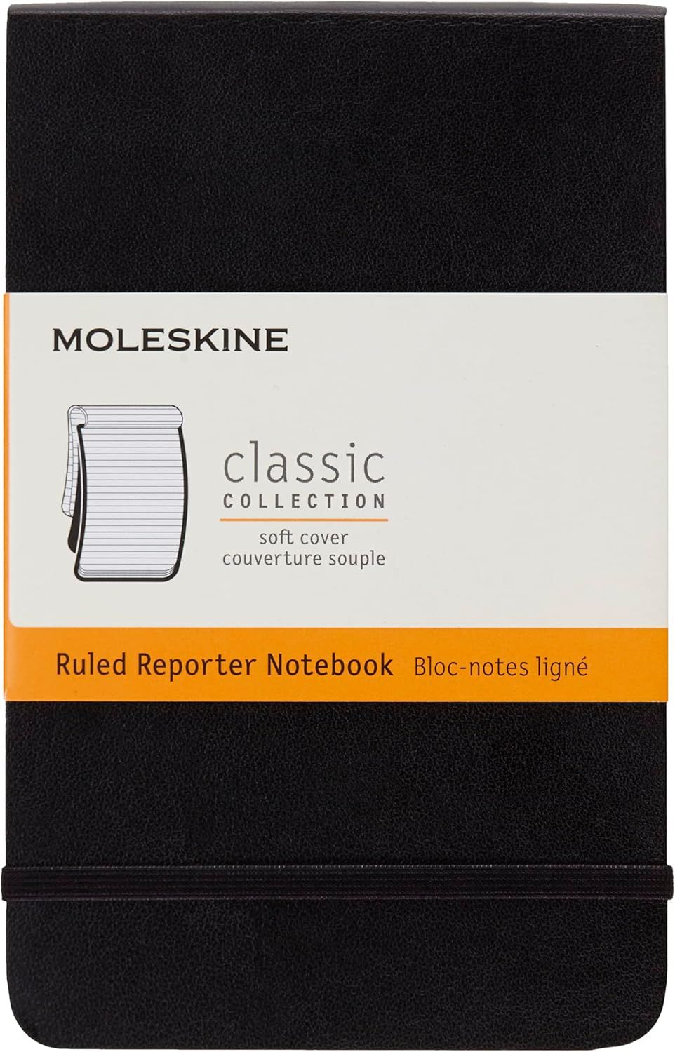 Moleskine Pocket Notebook Reporter Ruled Black Hard Cover