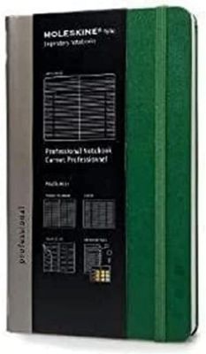 ​Moleskine Pro Collection Professional Office Notebook Hard Cover, Large, Oxide Green
