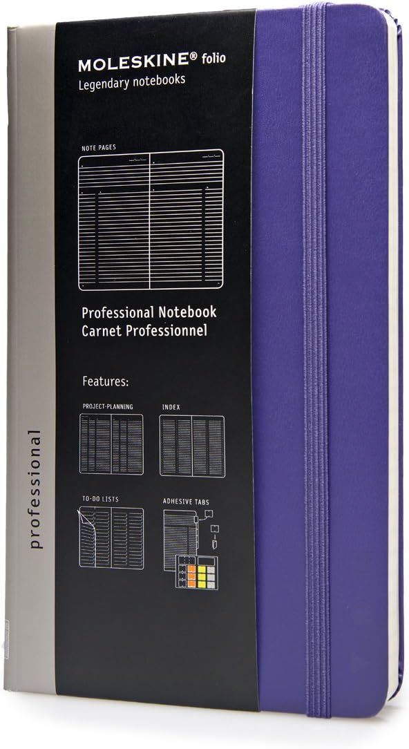 ​Moleskine Pro Collection Professional Office Notebook Hard Cover, Large, Light Purple