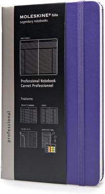 ​Moleskine Pro Collection Professional Office Notebook Hard Cover, Large, Light Purple