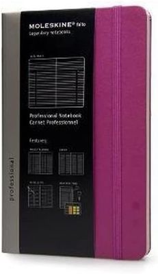​Moleskine Pro Collection Professional Office Notebook Hard Cover, Large, Dark Pink