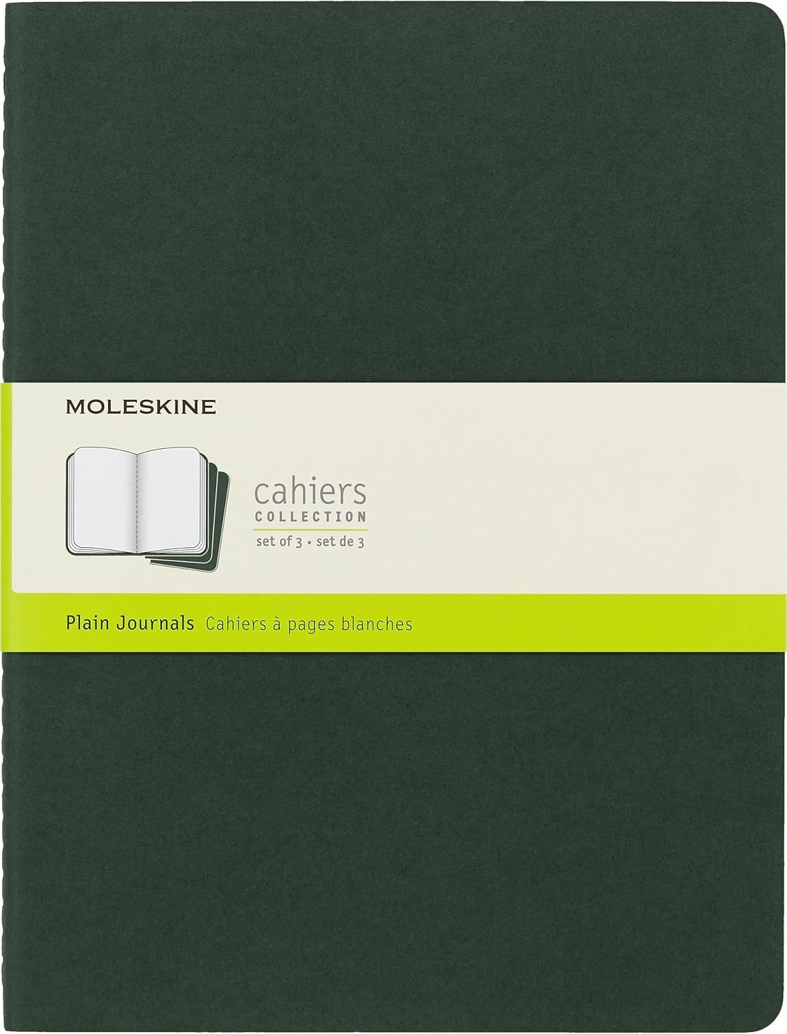 Moleskine Cahier Notebook (Pack of 3). x-large Plain