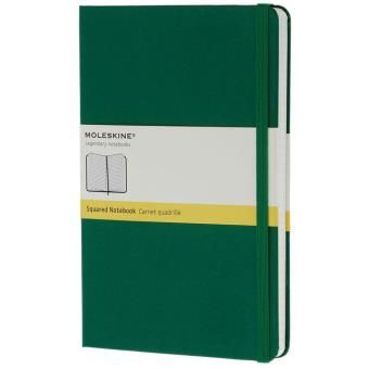 Moleskine Notebook, Hardcover, Squared, Large Size, Green