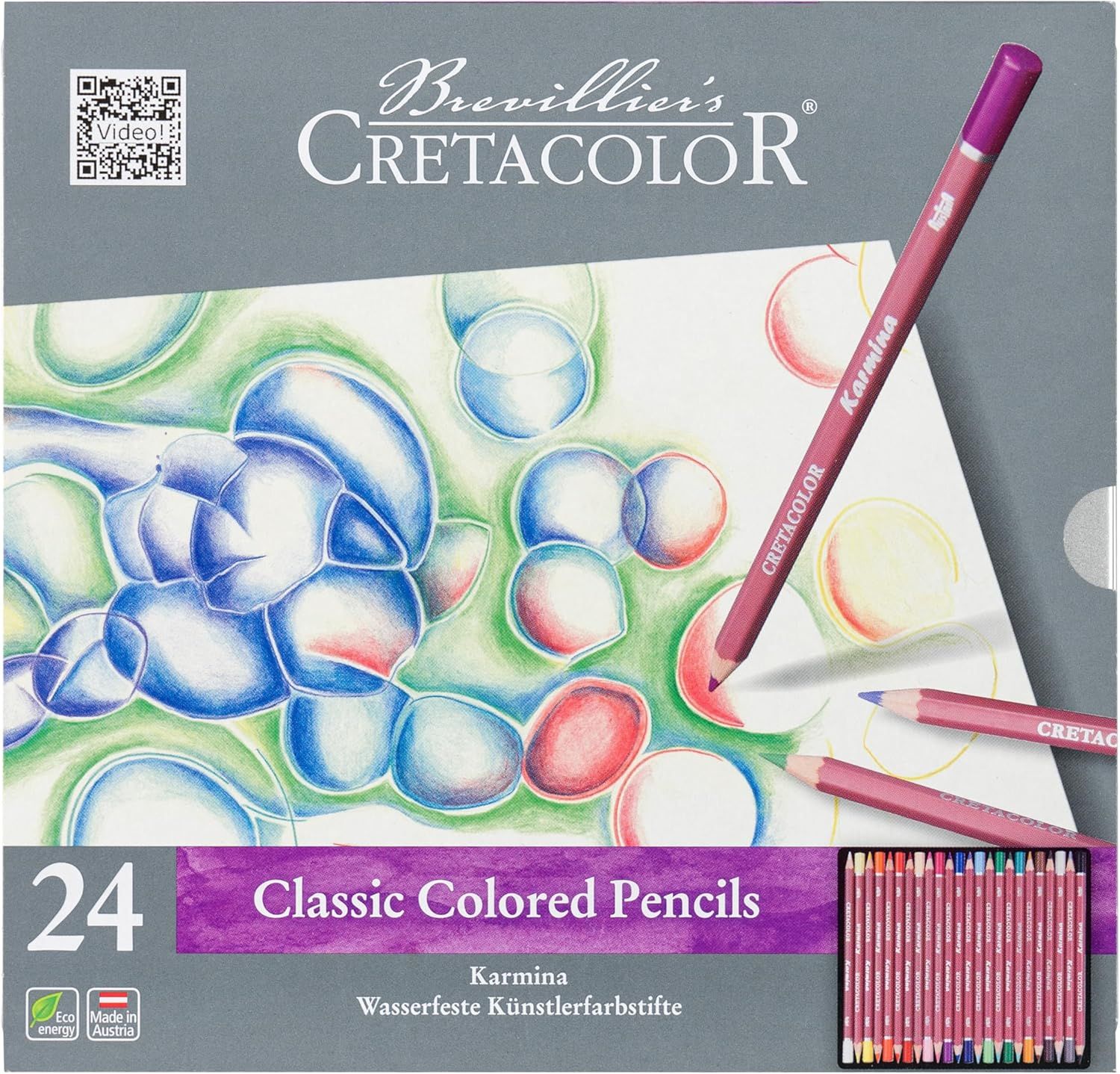 CRETACOLOR Karmina Classic 24 Colors Waterproof Artist Pens