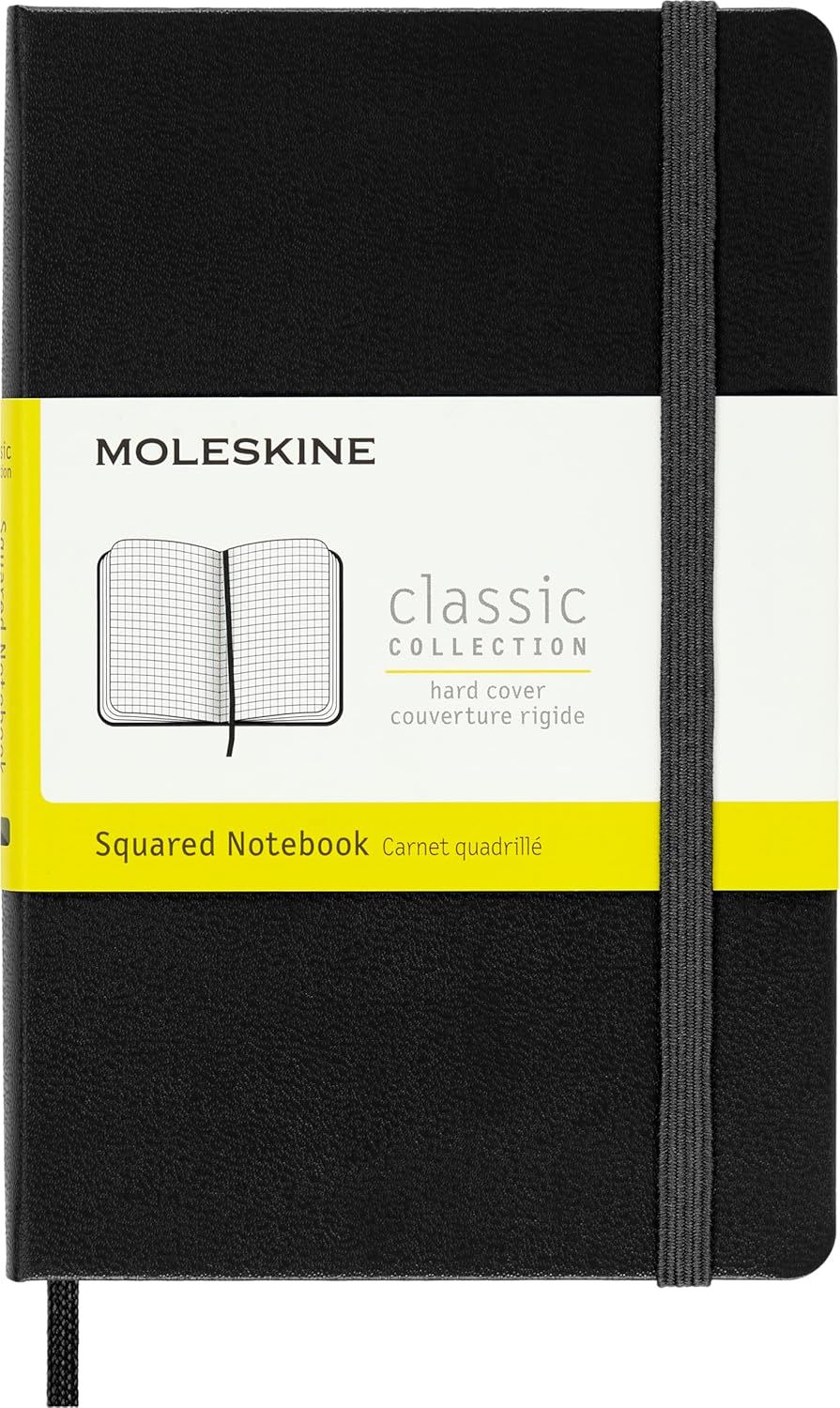 Moleskine Pocket Notebook Classic Squared Black Hard Cover