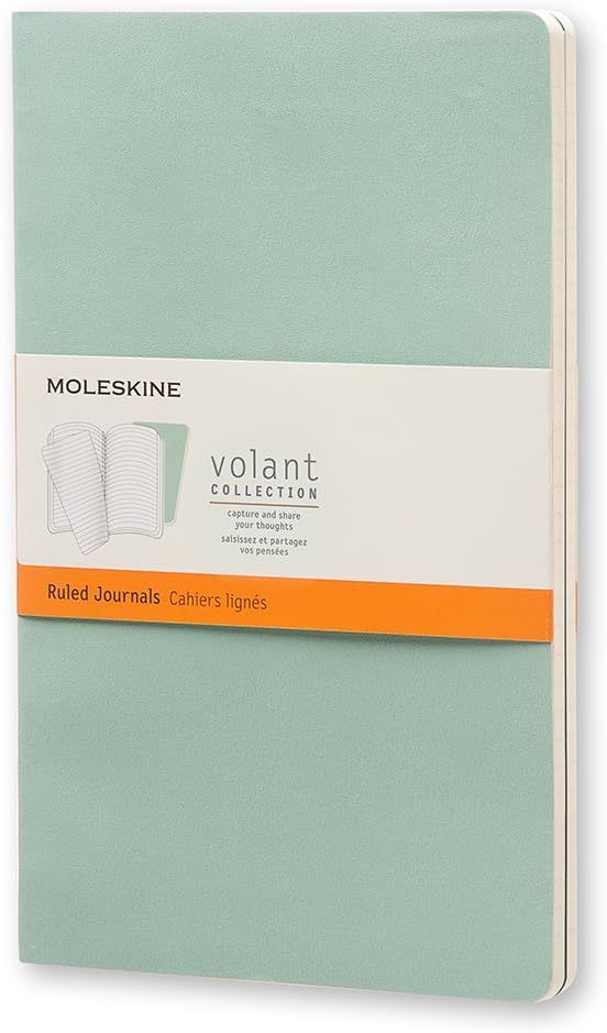 Moleskine Volant Notebook Large Ruled Sea weed Green (set of 2)