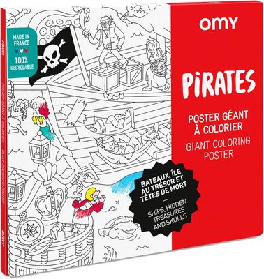 OMY poster on coloring paper 100x70 cm - Pirates