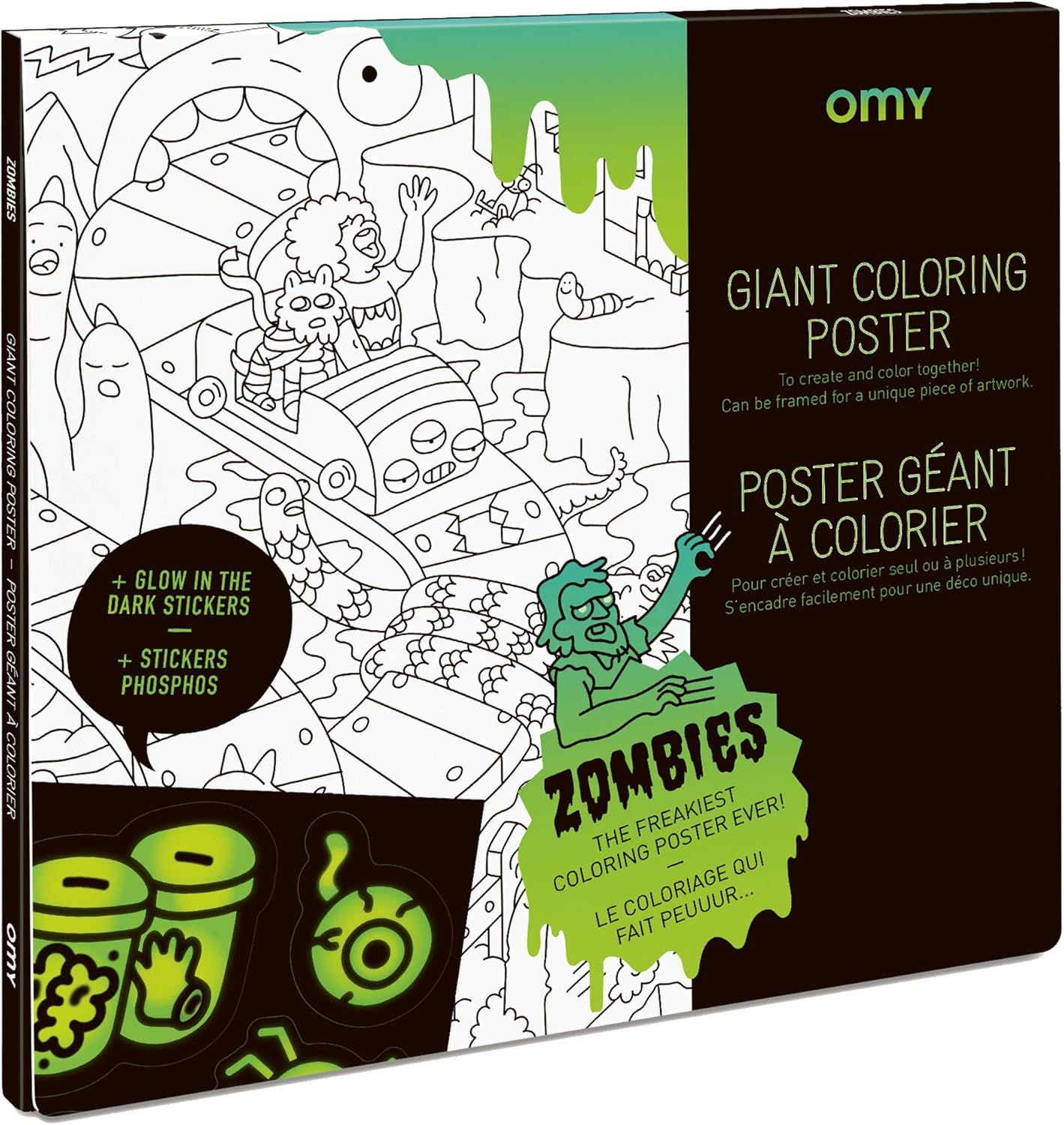 OMY poster on coloring paper 100x70 cm - Zombies