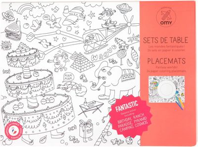 OMY - Paper Placemats - 18 Illustrations - Fantastic