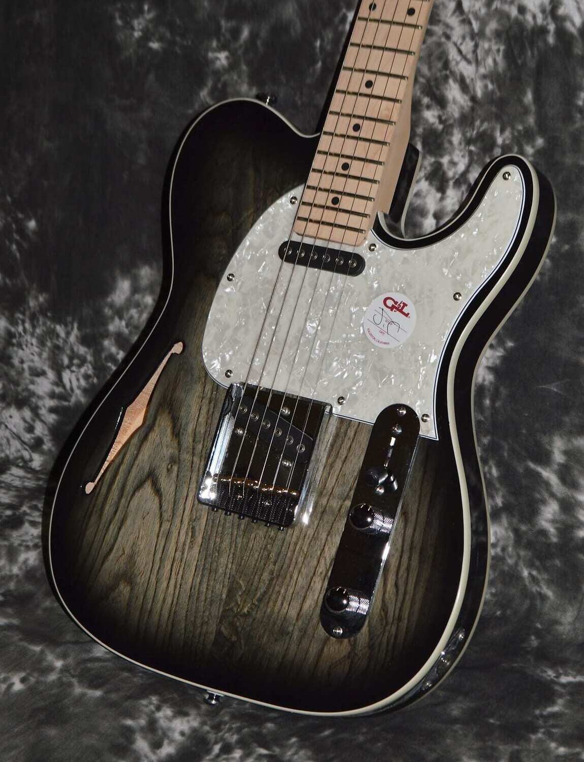 2021 G&L *Tribute* ASAT Classic Semi-Hollow - Charcoal Blackburst