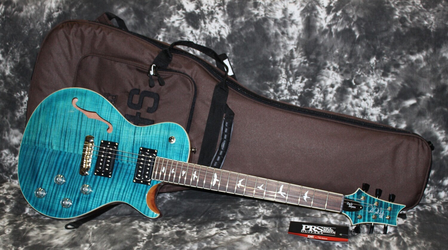 ショップレビュー ランキング Cut Single Semi-Hollow Myers Zach SE - PRS 2024 - Blue Myers ギター