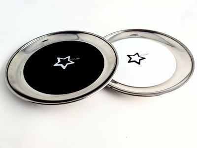 Très Silver Round Roll Tray with Mat