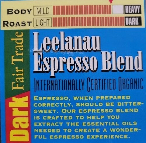 Leelanau Espresso Blend Organic Coffee