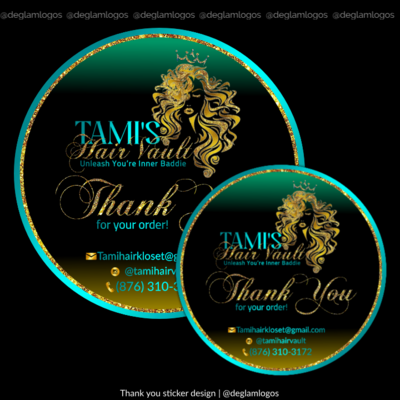 Thank You Card /Thank you Sticker / Ticket Design/Logo stickers