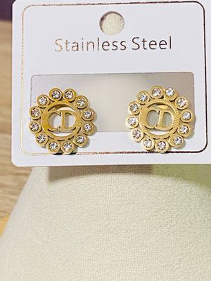 Boucles d’oreilles strass en acier inoxydable 