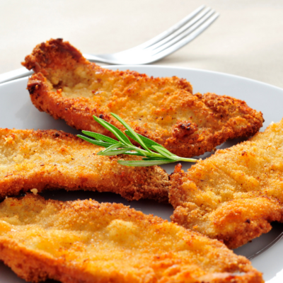 Schnitzel Meal  - Includes: Roasted Potatoes in Garlic & Rosemary | Rice Pilaf | Sautéed Green Beans (5 portions)