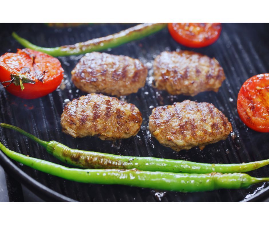 Beef Kebab Meal (Serves 5) - Beef Kebab (20 pcs) | Grilled Vegetables | Traditional Hummus | Roasted Potatoes in Garlic & Rosemary | Fresh Baked Pita - serves 10