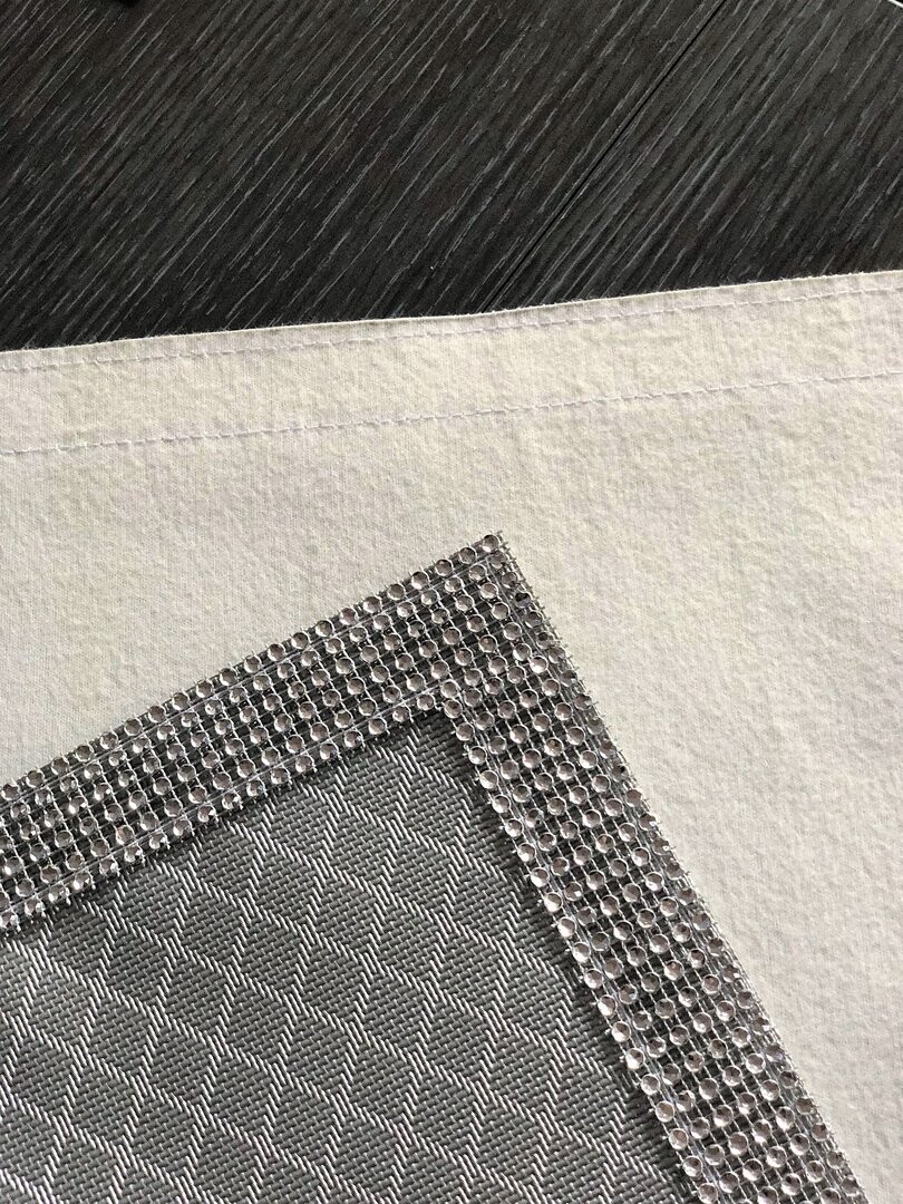 couvre-pain Chabbat Quadrillage gris