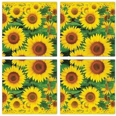Servietten Blumen, 20 Stück Papierservietten, 3-lagig ,Sonnenblumenfeld, Sunflowers Field Motivservietten Servietten Blumen, 20 Stück Papierservietten, 3-lagig ,Sonnenblumenfeld, Sunflowers Field Motivservietten