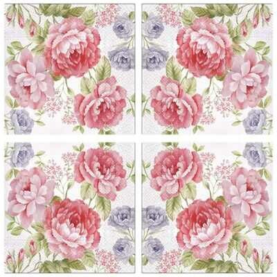 Servietten Blumen, 3-lagig , ca. 33cm, Rosen - lila -Julietta Blumen Motivservietten - Serviette Servietten Blumen, 3-lagig , ca. 33cm, Rosen - lila -Julietta Blumen Motivservietten - Serviette