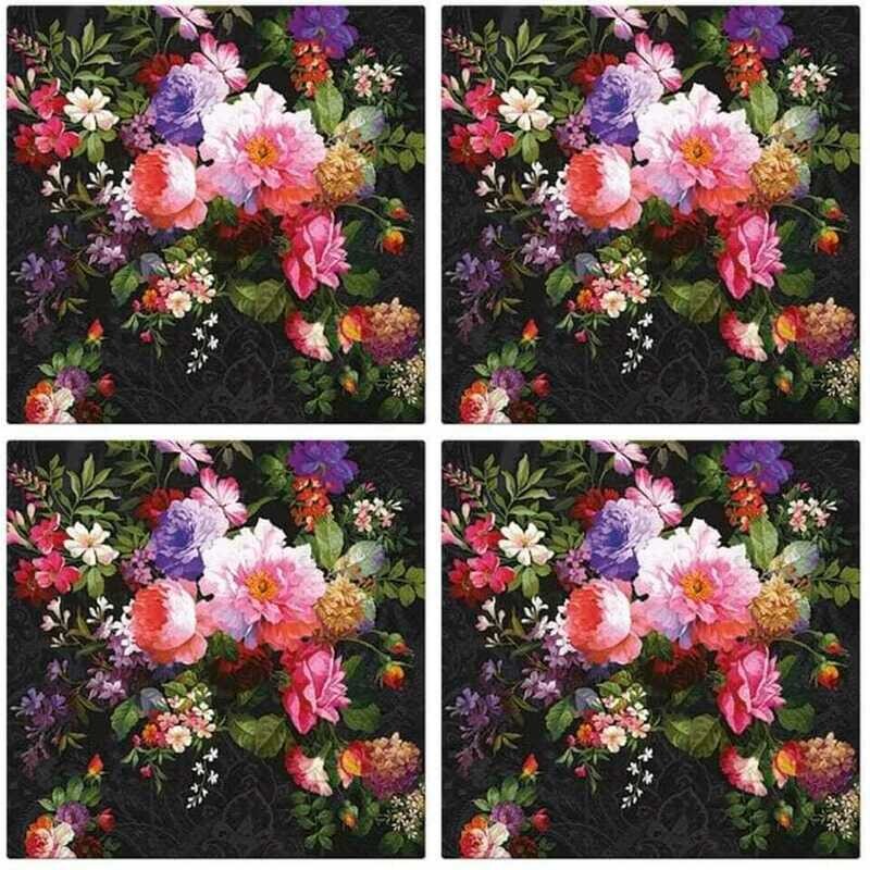 Servietten Blumen, 3-lagig ca. 33cm , Blumenstrauß Rosen - Roses on Velvet - Motivservietten - Serviette Servietten Blumen, 3-lagig ca. 33cm , Blumenstrauß Rosen - Roses on Velvet - Motivservietten - Serviette